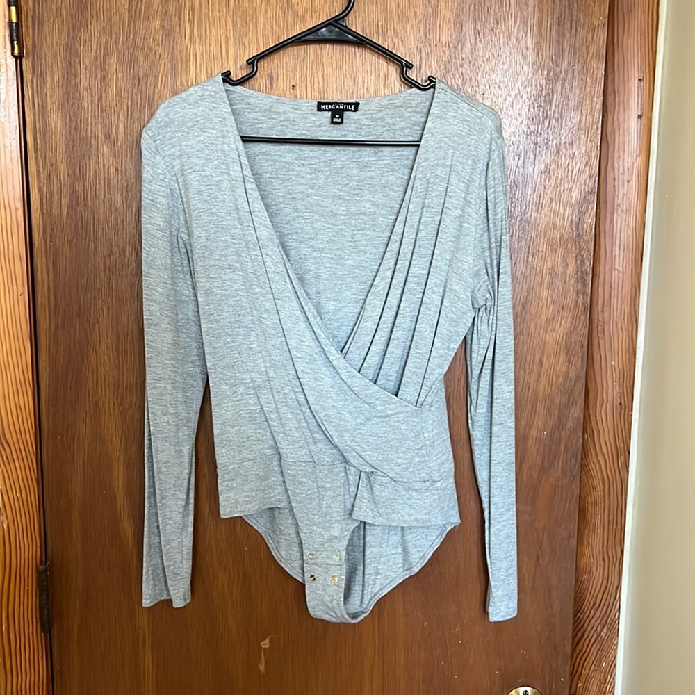 J.Crew deep V-neck crossover bodysuit - Size M